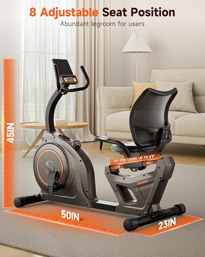 Image of Niceday Recumbent Exercise Bike, Indoor Recumbent Exercise Bike for Home with 400LBS Capacity, High-end Stationary Bike with Smart Bluetooth