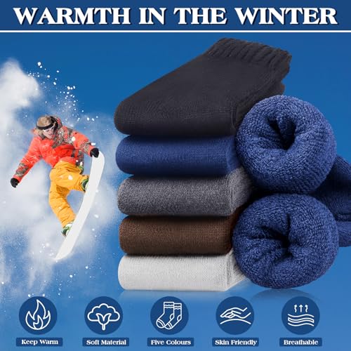 Merino Wool Socks 5 Pairs- Warm, Soft Thermal Socks for Men2