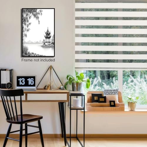 Cuadros de decoración para salón con bambú junto al lago para crear un oasis en tu dormitorio 3
