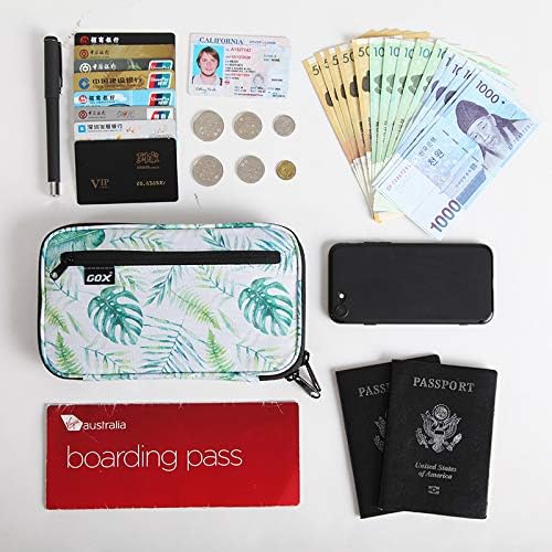 GOX Passport Holder for Travel Family RFID Neck Wallet for Traveling Women Travel Pouch for Passport and Documents with RFID Waterproof Zipper Passport Case (Forest) - Image 8