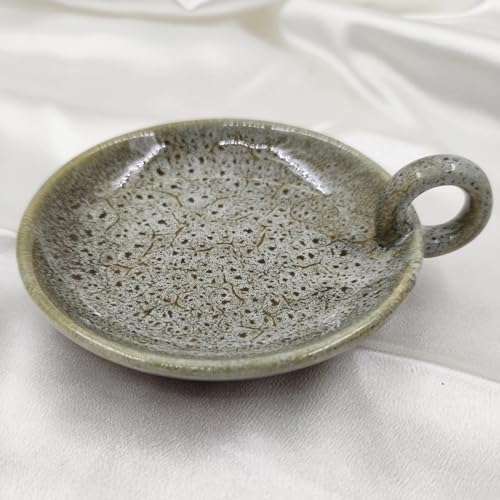BEYLAB sage burner palo santo cones holder Ceramic Incense Holder, Bundle Smudge pot Bowl, Smudging Plate for White Sage, Palo Santo Sticks, Candles For Offering - Blue Green BEYLAB sage burner palo santo cones holder Ceramic Incense Holder, Bundle Smudge pot Bowl, Smudging Plate for White Sage, Palo Santo Sticks, Candles For Offering - Blue Green