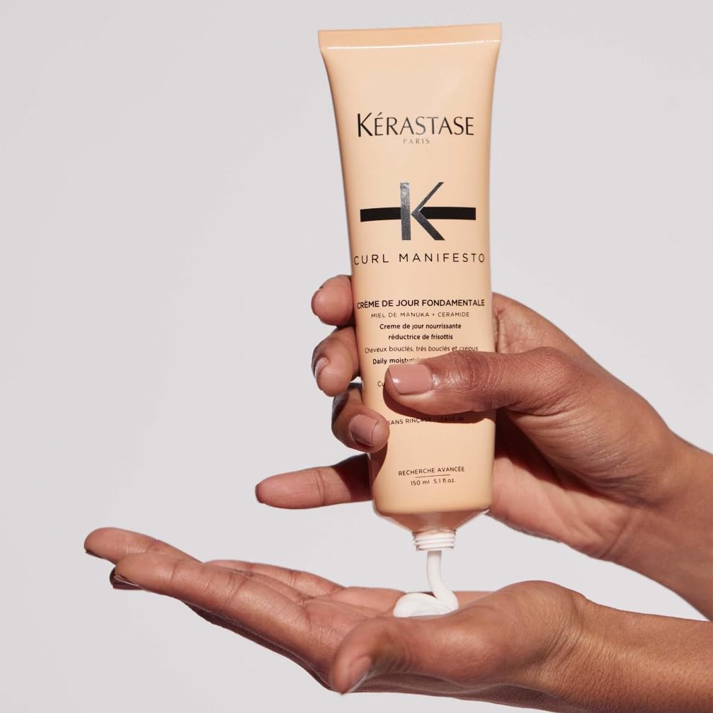 Kérastase, Curl Manifesto, Crema Anti-Crespo Senza Risciacquo, Per Capelli Ricci, Crespi & Mossi, De Jour Fondament, 150 ml