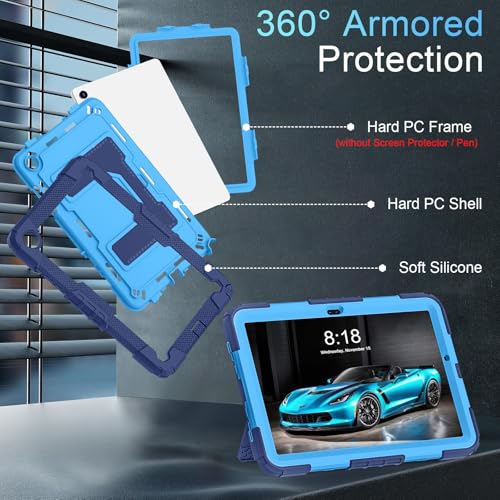 Image of for Galaxy Tab A11 Plus Case 11 Inch Samsung A11 /A9 Plus Tablet Case,Military Grade Shockproof Cover for Samsung Galaxy Tab A11+ /A9+ Cases,Navy Blue