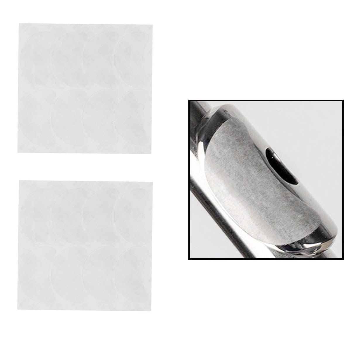 Patchs Antidérapants Pour Flûte JISADER - 5 Pièces, PETG, 35x17mm, Protection Embout Buccal, Faciles à Installer