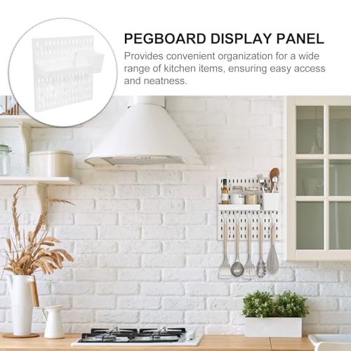 Ganchos panel de tablero perforado blanco evitan el desorden con espacio extra para colgar 8