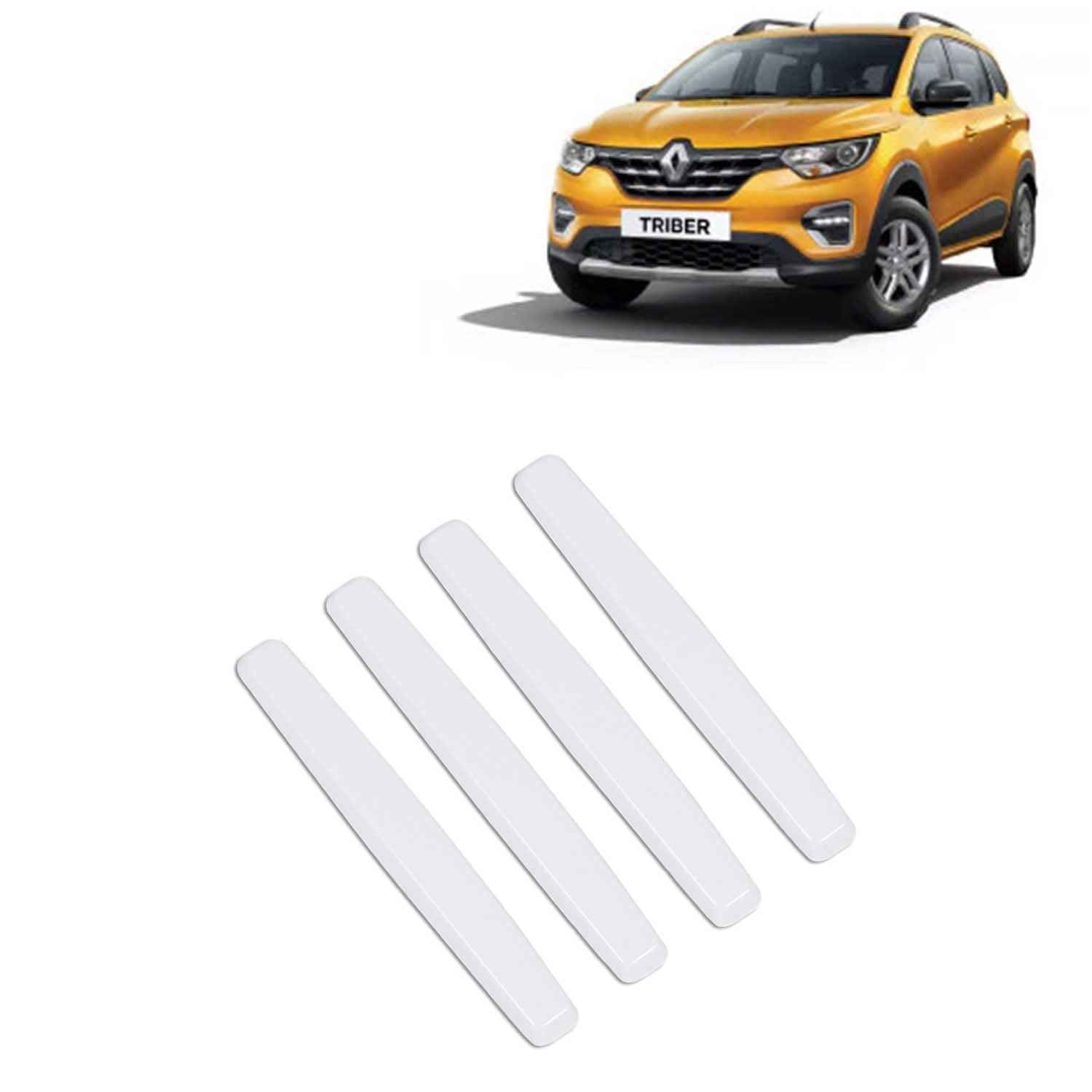 Click to enlarge KINGSWAY® Car Door Edge Protection Guard Compatible with Renault Triber, (Year 2019 Onwards), Car Safety Anti Dent Scratch Proof Gurads, Car Door Guard Bumper Protector, D1 White Color, Pack of 4 Pcs