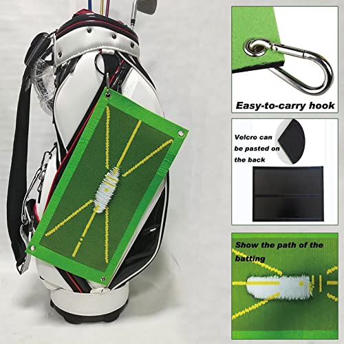 Boxjinco Golf Training Mat For Swing Detection Batting Premium Golf Impact Mat Path Feedback Golf Practice Mats Training Aid Equipment Advanced Golf Hitting Mat For Indoor/Outdoor Golf Training #TOP5