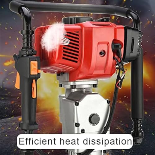 Battipalo Pile Driver A Gas Da 52 Cc, Piantatore Per Pali A T Gas A 2 Tempi Per Recinzione Giardini Agricoli, Testa Per Pali Due Dimensioni Da 55/70 Mm, Motore Benzina Palificazioni Recinzioni - 7