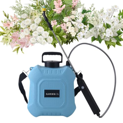 Pulverizador De Jardín Eléctrico | Mochila Portátil con Tanque De Agua De 5/8 L - Pulverizador De Jardín A Batería | para Patio Parque Granja Exterior Nebulización Limpieza Lavado Coches