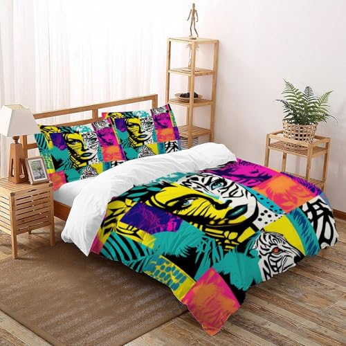 Parure de lit microfibre avec fermeture éclair housse Pop Art