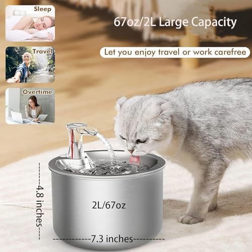 Fuente de agua automática para gatos PANKERS 2L miniatura 3
