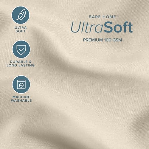 Image of Bare Home Comforter Set - Full Size - Ultra-Soft - Goose Down Alternative - Premium 1800 Series - All Season Warmth (Full, Sand)