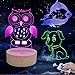 Caferria 3D Night Light for Kids Toys 3D Illusion Lamp 3 Pattern and 7 Color Change Decor Lamp with Touch & Remote Control for Boys Girls Gift Birthday Present