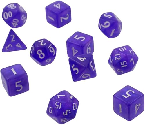 Miniatura 4 de Ultra PRO - Juego de 11 dados Eclipse (morado real) - Gran juego de dados para todo tipo de juegos de cartas y juegos de mesa como DND, MTG y RPG -