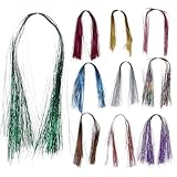 Toyvian フラッシュフライタイイングストリング 10個 PP素材耐久性フラッシュフライ紐 釣りルアー用多色セット 屋外釣りアクセサリー 魚種誘