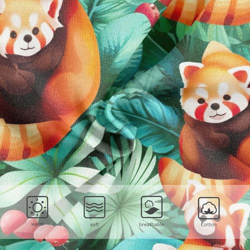 Joisal Toddlers Underwear Floral 2t Cotton Little Girl Panties Fun Underpants Briefs Cute Raccoon Green Leaves3