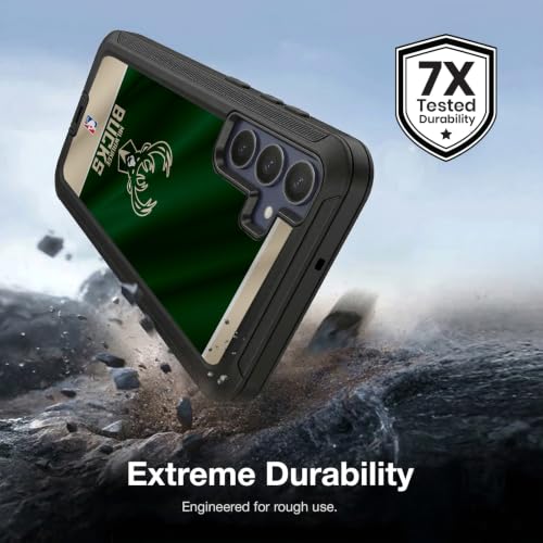 Coque Samsung Galaxy A15 Milwaukee Bucks Étui Antichoc NBA Horizontale - 5