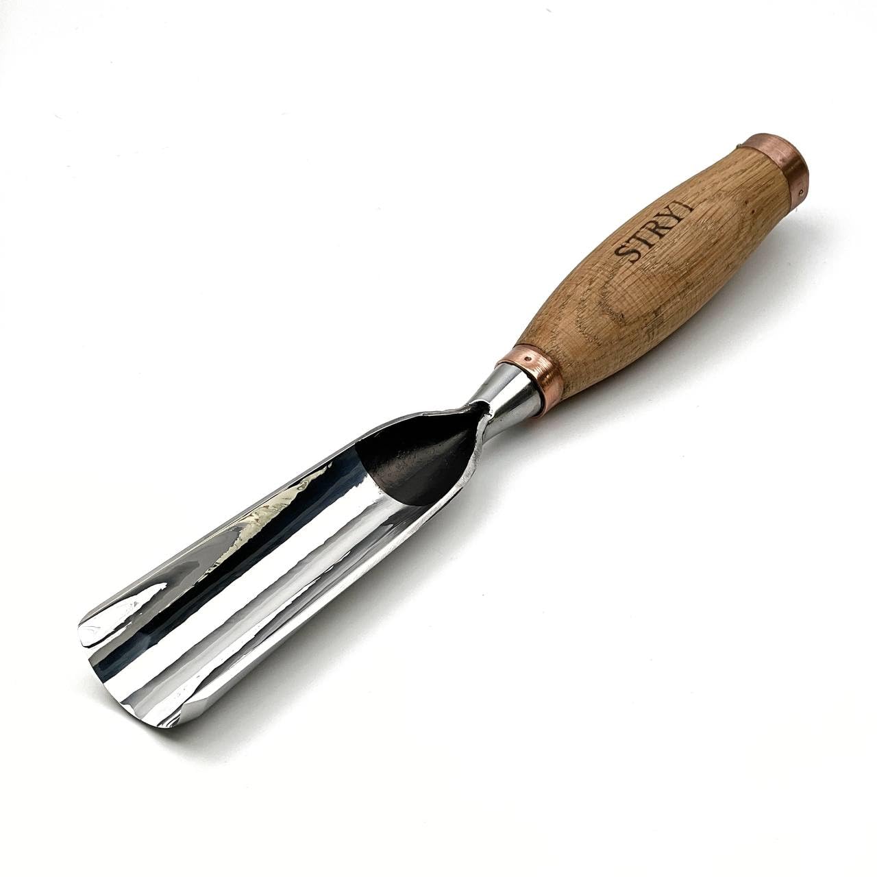 STRYI Heavy Duty dłuto drążone, ścieg 9 – 40 mm, dłuto okrągłe do masywnego usuwania materiału – profesjonalna dłuto rzeźbiarskie do głębokich zaokrągleń i rzeźb – stal węglowa W1-7 (60-62 HRC