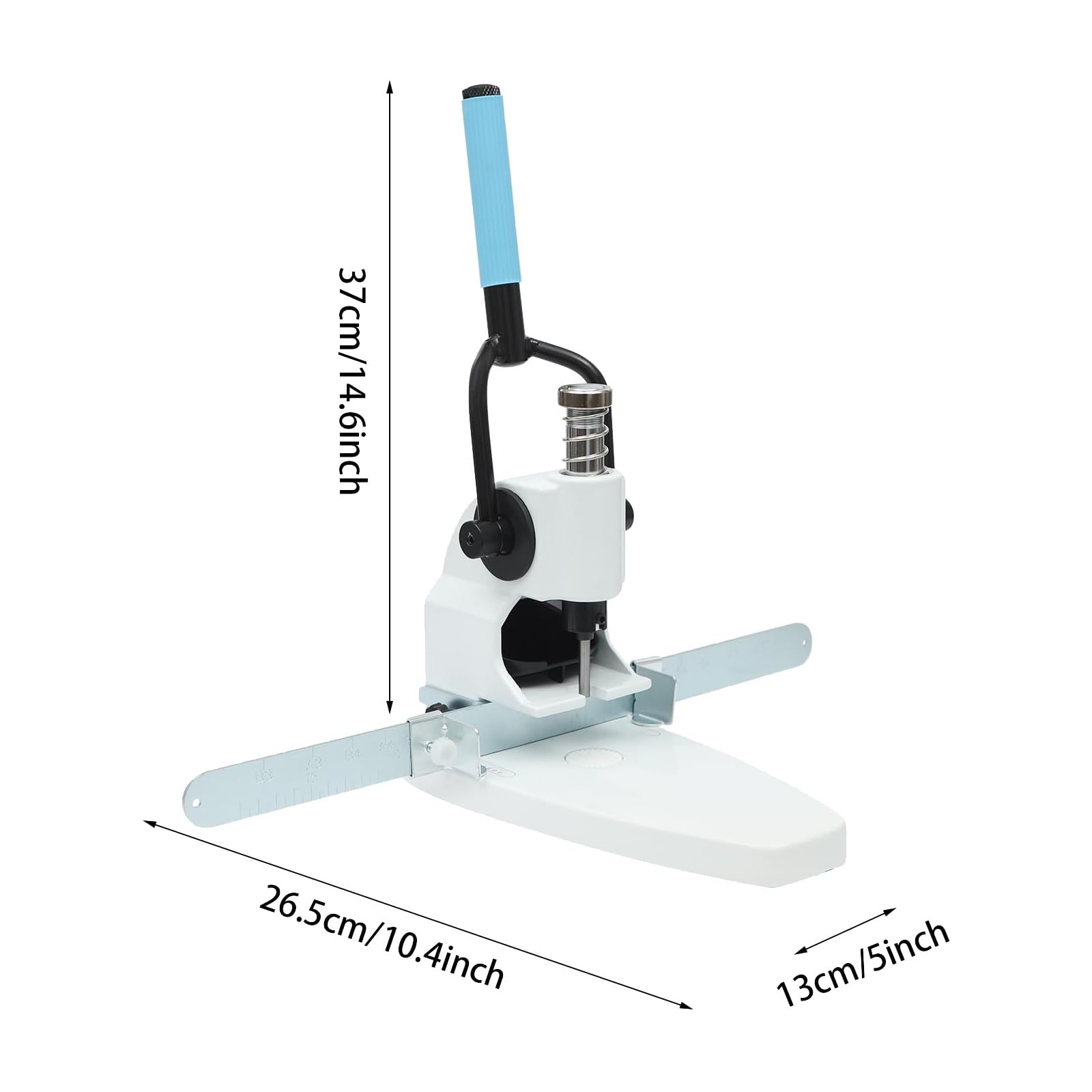 Manueller Locher, Einzelloch-Stanzmaschine für bis zu 300 Blatt, Tag-Stanzwerkzeug mit 3mm, 4mm, 8mm Bohrnadeln für Papierherstellung und Bürogebrauch