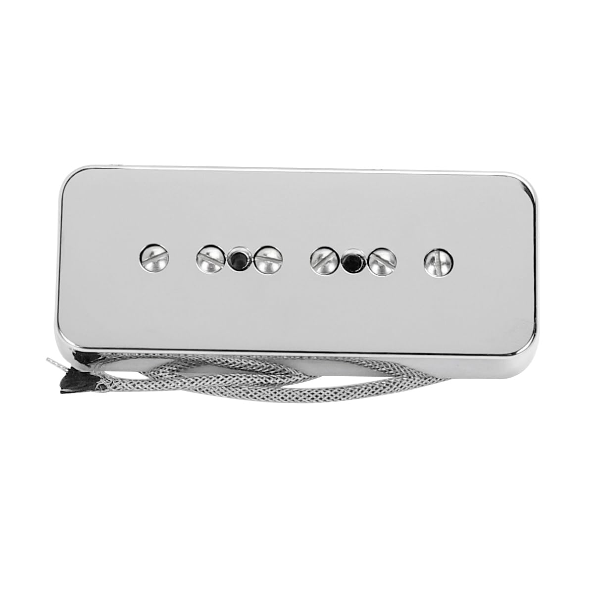 Alnico 5 P90 Soapbar Single Coil Pickup Hals Steg Pickups Set Tonabnehmer für LP P90 E-Gitarre, Chrom