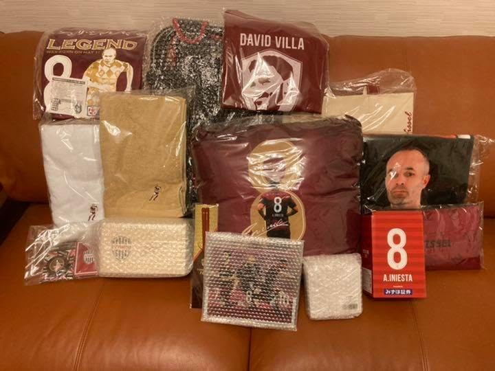 ヴィッセル神戸 イニエスタ選手バースデーグッズ、イスパック他