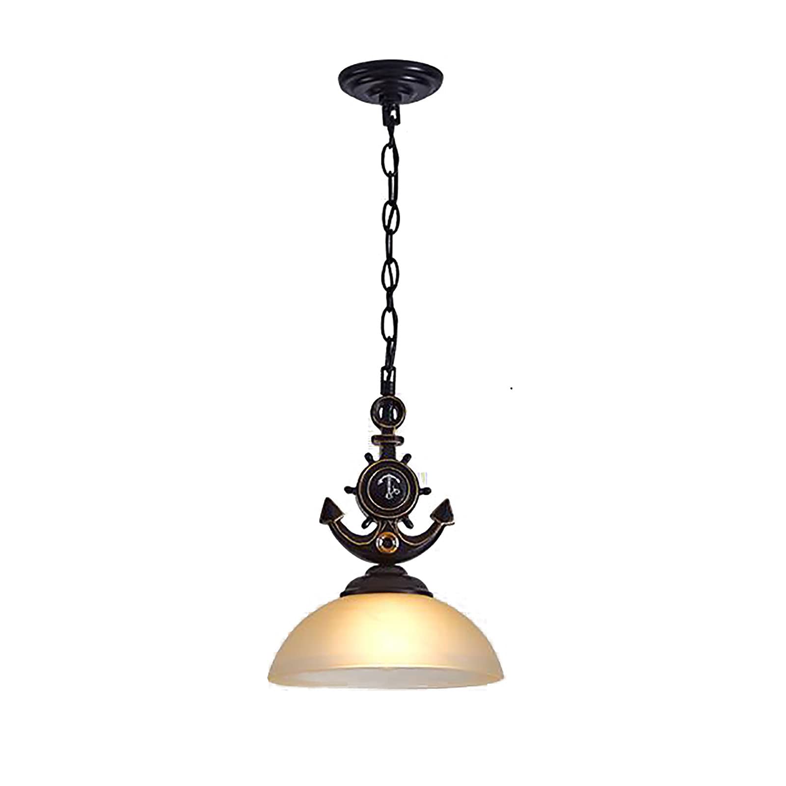 Lustre suspension noir E27 plafonnier retro americain chambre et salon
