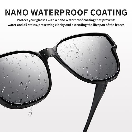 Image of GEGURI Polarized Sunglasses Fit Over Glasses for Men Women, Oversized Square Sun Glasses UV400 Protection Shades