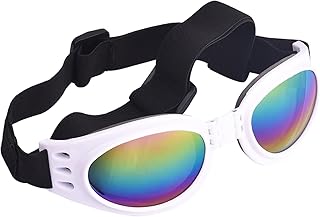 Dog Goggles Dog Sunglasses Adjustable Strap for Waterproof Windproof UV Protection Sunglasses for Dog, for Go Out Travel S...