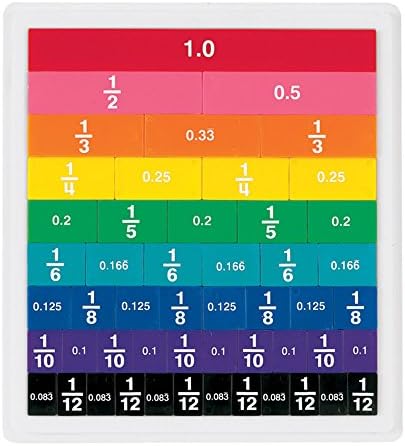 hand2mind ETA Rainbow Fraction/Decimal Tiles