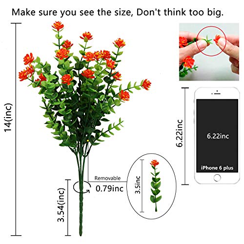 Lucky Snail 6 Pcs Artificial Fake Flowers, Lifelike Plastic Flowers For Indoor Outside Hanging Planter Uv Resistant Home Office Garden Wedding Sidewalk Trim Decor(Multi Colored) #TOP1