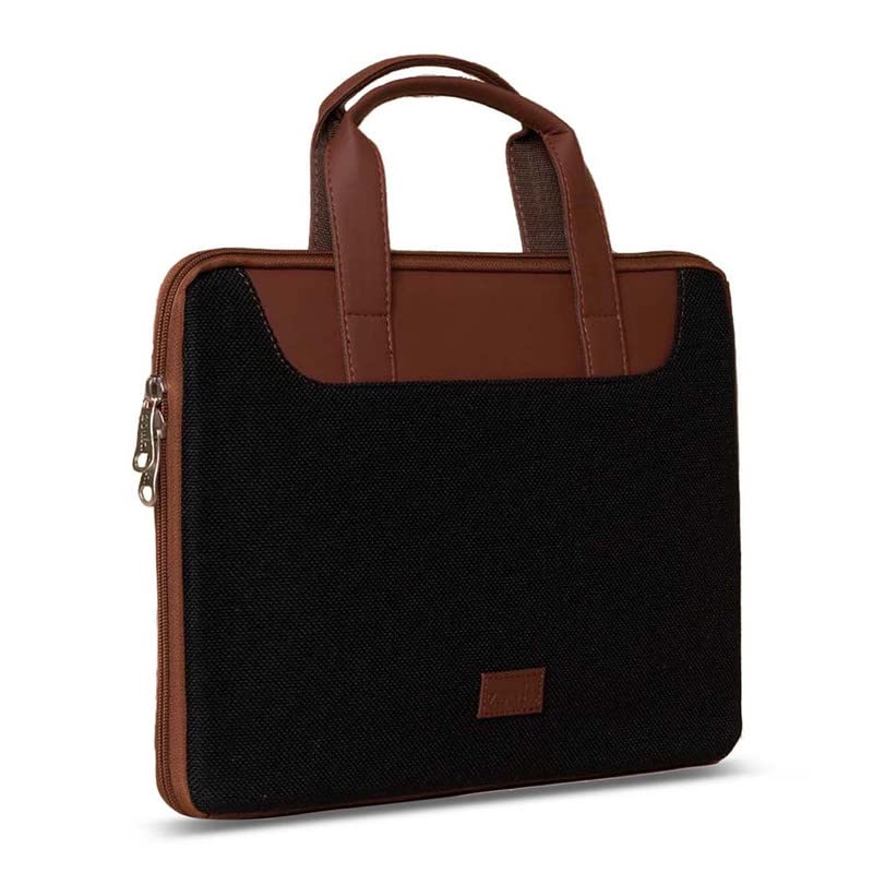 ZOUK Jet Black Solid Printed Womens Jute Handcrafted Vegan Leather Black L Zipper Laptop Sleeve 15.6 inch (B0BTLWMY73) Amazon Price History, Amazon Price Tracker