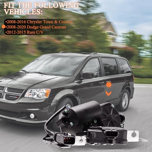 Image of Rear Left Sliding Door Lock Latch Actuator Compatible with 2008-2016 Chrysler Town & Country, 2008-2020 Dodge Grand Caravan, 2012-2015 Ram C /V Replaces 5020769AB 5020769AC 68030379AC