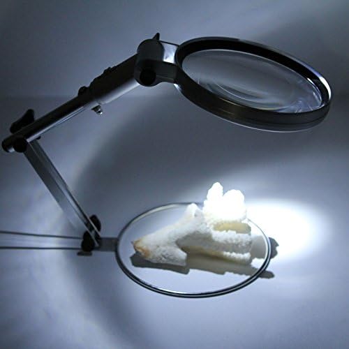 Great Value Loupe & Magnifying Glass 2.5X 130mm LED Light Foldable Desktop Magnifier Magnifying Glass Jewery Repair Tool