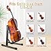 GeeWin Cello Stand,A-Frame Folding Violin Support Stand,Cello Holder for 1/8-4/4 Cellos, Guitar Stand,Guitars for Acoustic, Electric Guitar,Bass,Guitar Holder Stand,Black