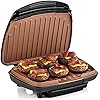 Health and Home 2-Serving Classic Plate Grill Maker and Panini Press, Black, KS-306