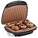Health and Home 2-Serving Classic Plate Grill Maker and Panini Press, Black, KS-306