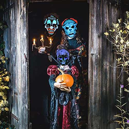 Máscara Assustadora de Halloween Máscaras de luz LED ativadas por som com alça elástica ajustável pa