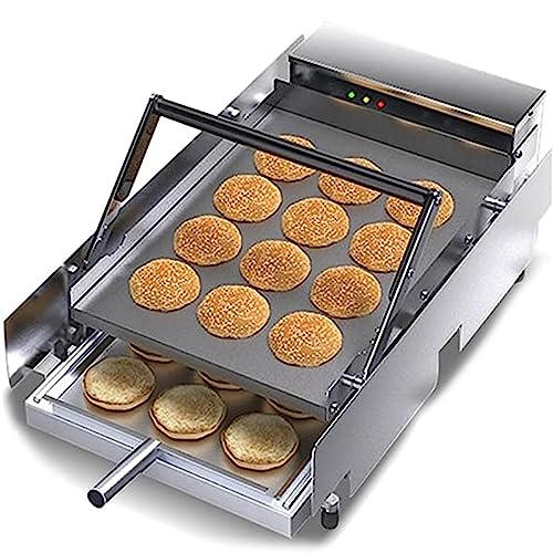 Fully Automatic Commercial Hamburger Grilling Machine, Double-Layer Toaster Oven, Hamburger Fried Chicken Shop Equipment, with Timing Reminder, Hamburger Grilling Machine (Color : A)