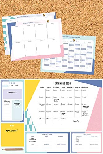 TBF- Tableau de bord familial - Calendrier 16 mois - Septembre 2020 / Décembre 2021 (2020-2021)