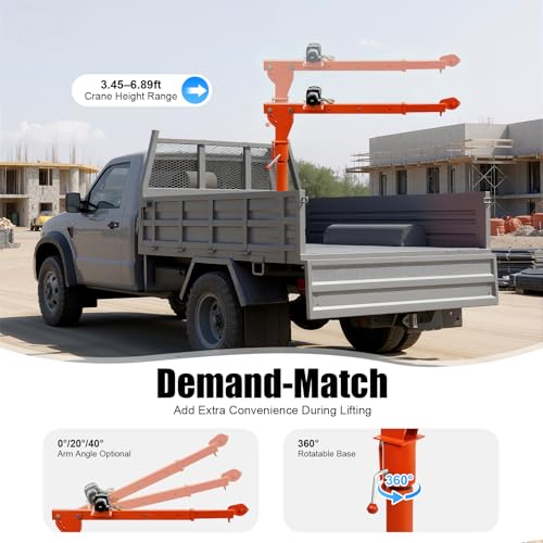 Cabrestante eléctrico 1100 lb para camioneta con grúa plegable miniatura 3