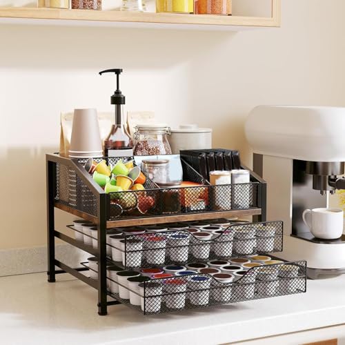 Rangement dosettes de café range-sachets de thé mural