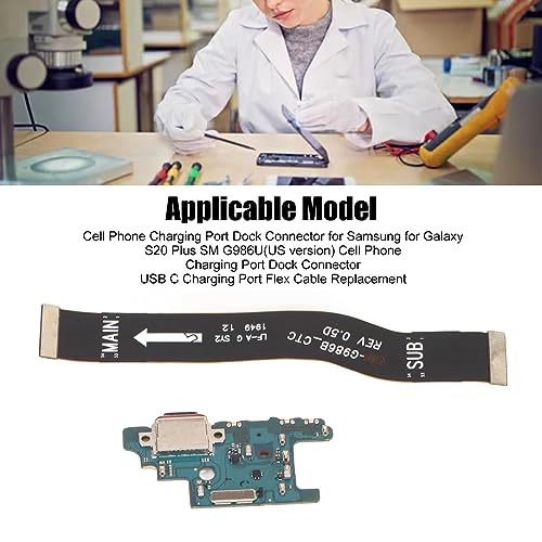 Cell Phone Charging Port Dock Connector, USB C Charging Port Flex Cable Replacement for S20 Plus SM G986U Cell Phone