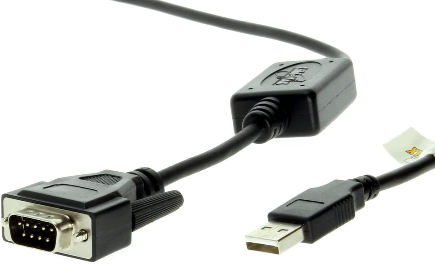 CABLEMAX Prolific USB to Serial USB Adapter Cable RS232 DB-9 Male 3ft Converter