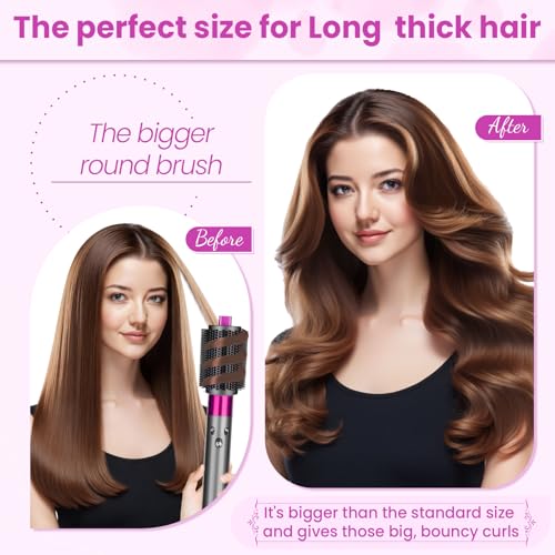 Image of Upgraded Large Round Volumizing Brush for Dyson Airwrap HS01 /05 /08 Attachments, Bigger Round Brush Attachment Compatible with Airwrap Accessory for Dry Fast Smooth Add Big Volume