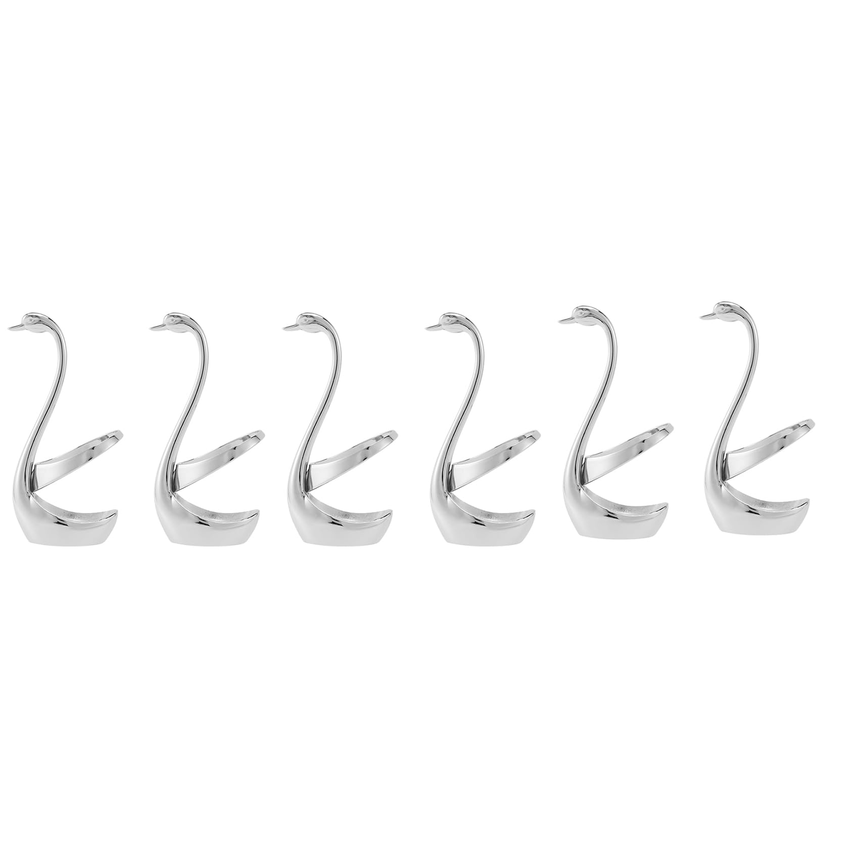 Hndhbfgrt 6X Stainless Steel Fork and Spoon Holder, Decoration Tableware Set Kitchen Tools Swan Holder Cutlery Holder