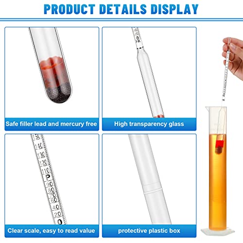 Kanayu KANAYU-HYDROMETERS-01 2 Pcs Glass Hydrometer thumb #3