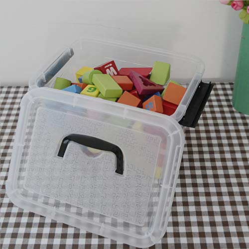 Idomy 6 Quart Plastic Storage Box, Clear Storage Bins with Lid, Pack of 6 - Thumbnail 4