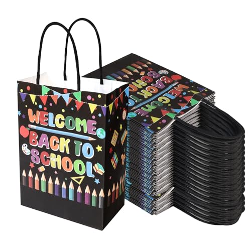 24 Pcs Kraft Paper School Bags
