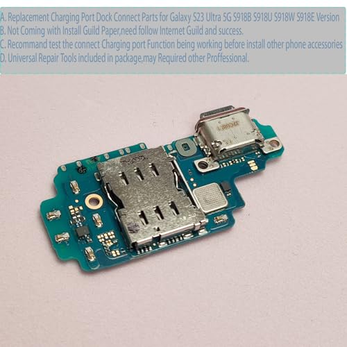Pièce port de charge S918U pour Galaxy S23 Ultra 5G version SIM unique