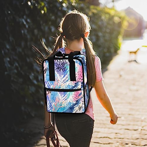 Sac à dos pour garçons multicolore rose et bleu aquarelle